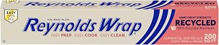 Reynolds Wrap Recycled Aluminum Foil Roll, 12 Inch Wide, 200sq ft
