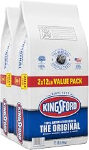 Kingsford Original Charcoal Briquettes, BBQ Charcoal for Grilling 12 Pounds Each (Pack of 2) (Package May Vary)