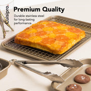 9.5-Inch Stainless Steel Locking Tongs by Cuisipro – 9.5-Inch, Stainless Steel, Silver, Model 1330