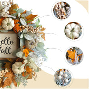 Cir Oases Fall Wreath, 20 Inch Diameter, Pumpkin Berry