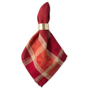 DII Harvest Wheat Jacquard Napkins, 20x20 Inch Cotton, Burnt Orange Pumpkin Vine, Set of 6