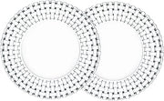 Nachtmann Bossa Nova Collection Set of 2 Dinner plates | Crystal Glass Salad, Pasta, and Appetizer Plates 10.5 Inch Clear Dinnerware | Dishwasher Safe