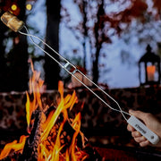 Glow-In-The-Dark HERSHEY’S Foldable Roasting Fork by Mr. Bar-B-Q – Extra Long, Alloy Steel, Silver, Pack of 2, Model 01246HSY