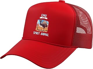 Emus Emu is My Spirit Animal Trucker Hat with Adjustable Mesh Back