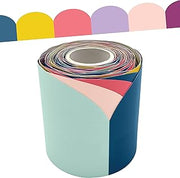 Teacher Created Resources Oh Happy Day Scalloped Die-Cut Rolled Border Trim- 50ft - Decorate Bulletin Boards, Walls, Desks, Windows, Doors, Lockers, Schools, Classrooms, Homeschool & Offices (TCR9110)