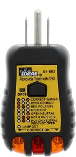 Ideal Industries Ideal Electrical 61-502 120V AC GFCI Receptacle Tester