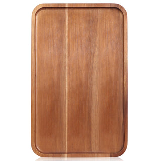 Ayiaren Acacia Wood Serving Tray, 16 x 10 Inch, Brown