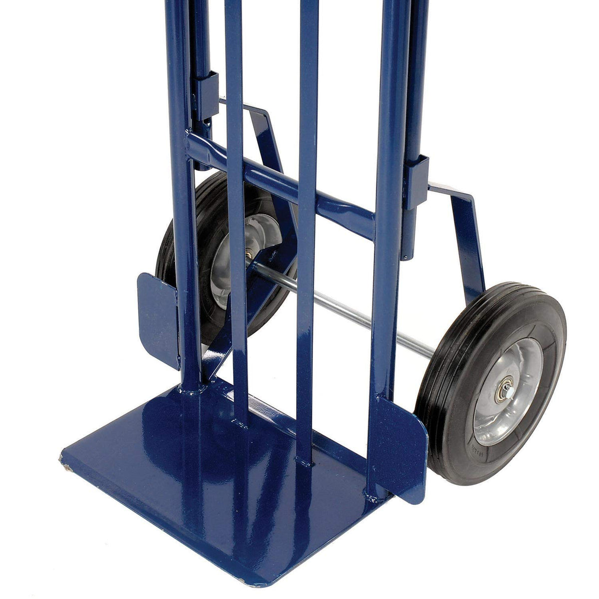 Steel 2-in-1 Convertible Hand Truck with Semi-Pneumatic Wheels by Global Industrial – 48"L x 16"W x 19"H, Alloy Steel, Blue, Model 185545