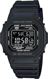 Casio G-Shock GWM5610U-1B Men's Tough Solar Atomic Digital Watch, Multi-Band 6 Radio Controlled, 200M Water Resistant, Shock Resistant, LED Backlight, Black Resin Strap