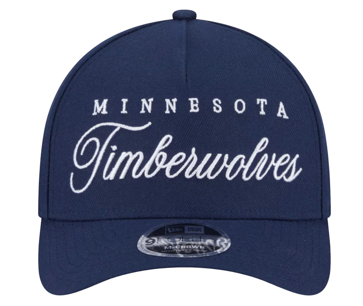 Minnesota Timberwolves 9FORTY M-Crown A-Frame Snapback Hat (US by New Era – Navy, Model 21675728