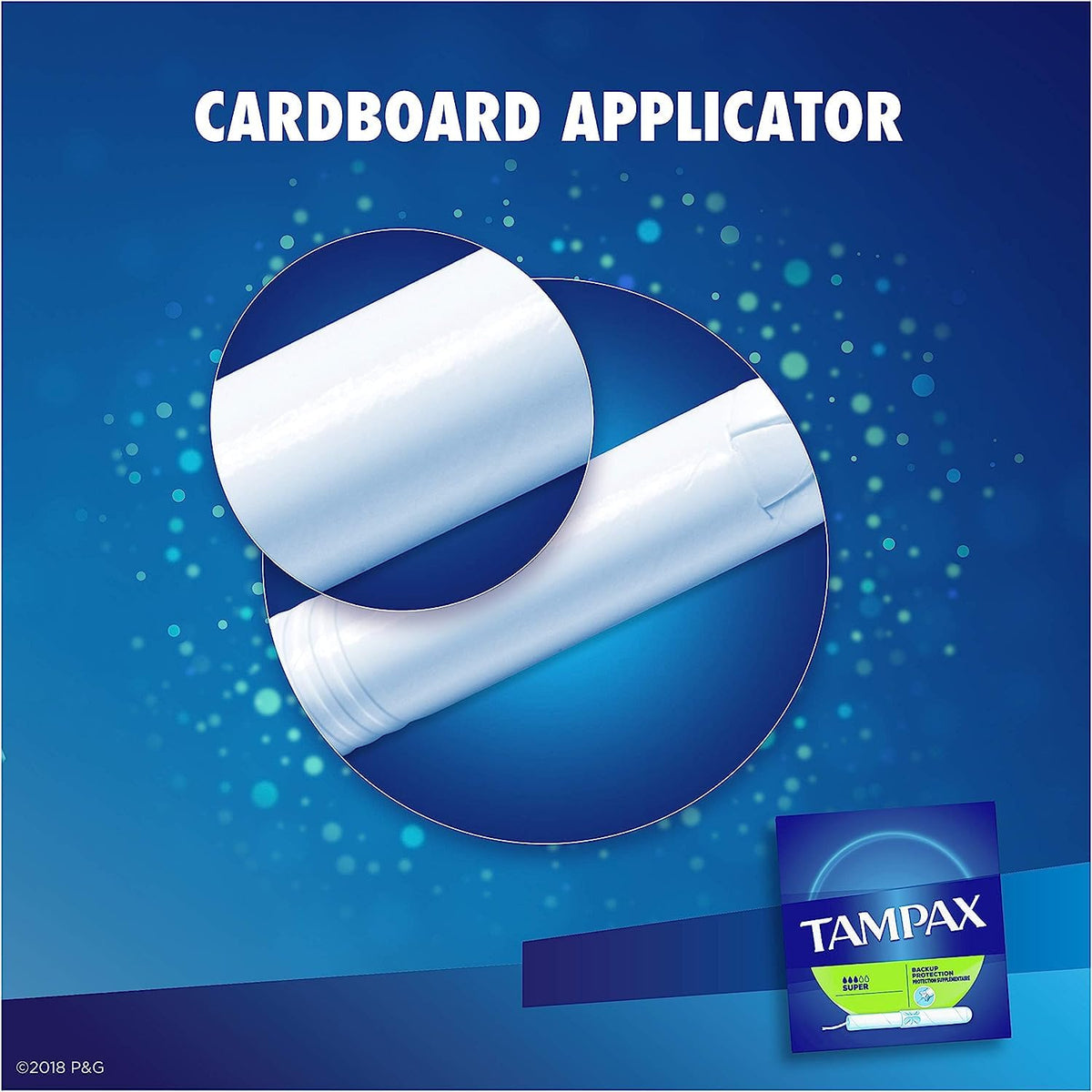 Tampon 80ct OLD PRODUCT by Tampax – 80 Count, Cardboard, White, Pack of 4, Model 646369