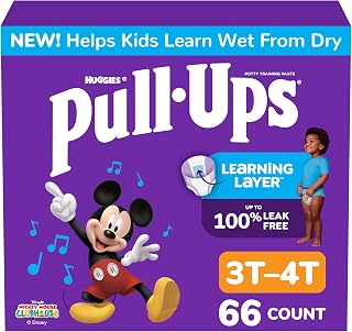 Pull-Ups Boys' Potty Training Pants, Size 3T-4T, 66 Count