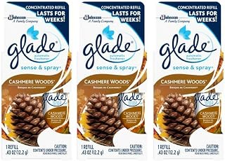 Glade Sense & Spray automatic air freshener refill, Cashmere Woods - 3 Packs
