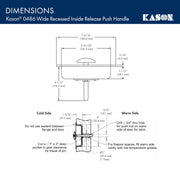 Wide Recessed Inside Release Handle (10486D00400) by Kason – 10486D00400, Plastic, Gray
