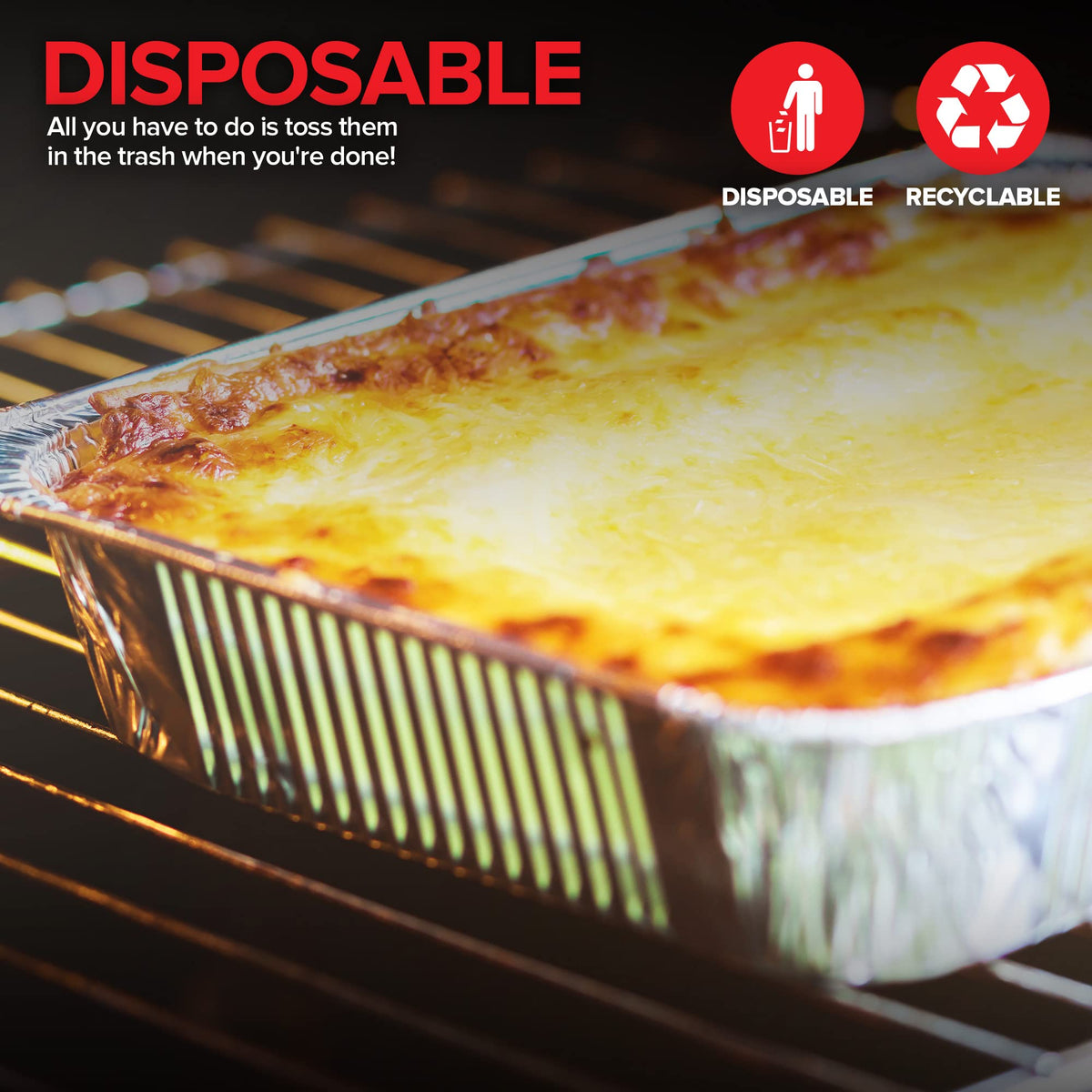 Stock Your Home Pans + Lids / Silver / 1 Chafing Dishes