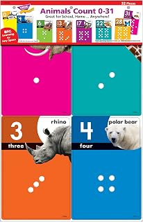 Trend Enterprises Animals Count 0-31 Number Line, Dry Erase Learning Set