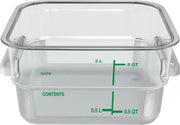 Carlisle FoodService Products 6 / Clear / 2 Quart Container Containers