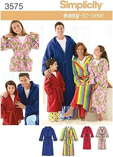 Simplicity S3575 Easy-to-Sew Robe Sewing Pattern for Children, Teens & Adults, Sizes XS-L & XS-XL