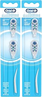 Oral-B Deep Clean Battery Powered Toothbrush Replacement Brush Heads Refill, Soft, 2 Count (Pack of 2)