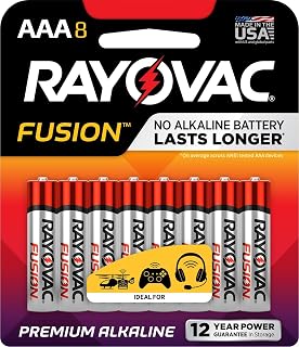 Rayovac Fusion AAA Batteries, Premium Alkaline Triple A Batteries, 8 Count