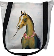 Betsy Drake TY132M 16 x 16 in. Horse & Garland Tote Bag - Medium