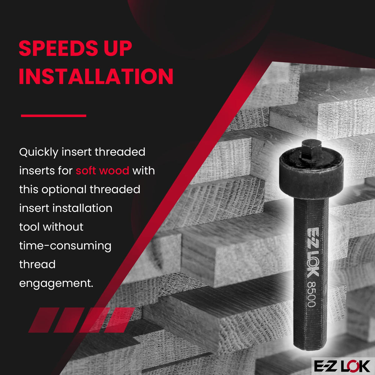 E-Z LOK 8-32 / Black / 8-32 Internal Threads Inch Inserts & Kits