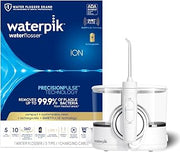 Waterpik ION Rechargeable Water Flosser with 10 Settings, 5 Tips, White