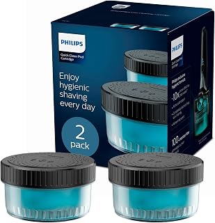 PHILIPS UK Kitchen and Home Quick Clean Pod Replacement Cartridge for Electric Shaver, 2-pack, Up to 6 mos hygienic shaving, Quick Clean Pod compatible, CC12/50, 504 g, 2-Count