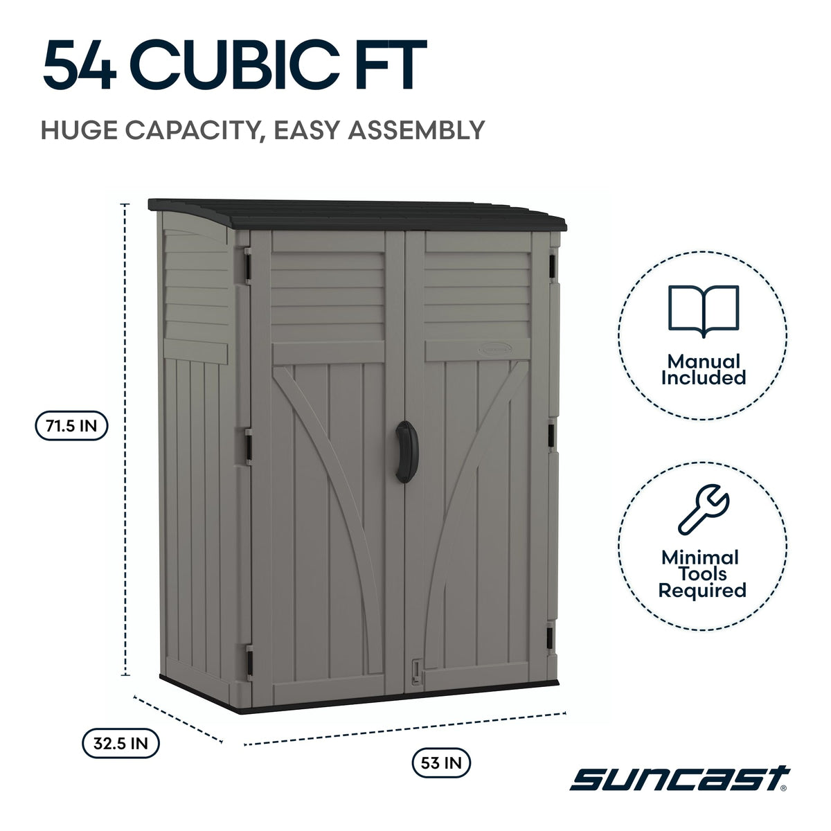 Suncast Stoney / No Size / Modern Storage Sheds