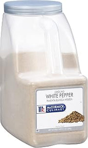 McCormick Culinary Ground White Pepper, 5 lb - One 5 Pound Container of Bulk Ground White Pepper Powder, Great for Flavoring Meats, White Sauces, Gravy and More