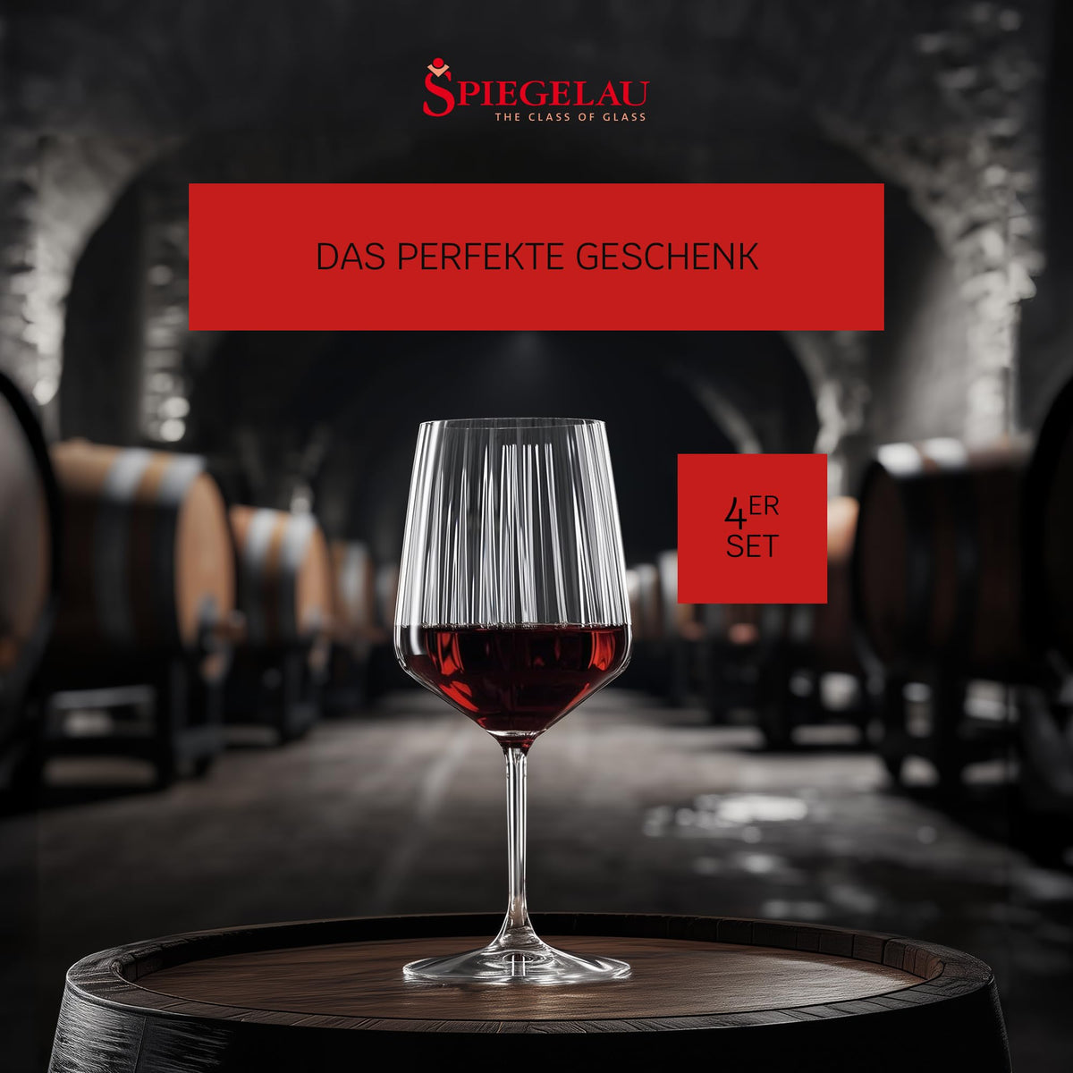 & Nachtmann Red Wine Glasses by Spiegelau – 21.3 Ounces, 630 milliliters, Glass, Red, Model 4450171