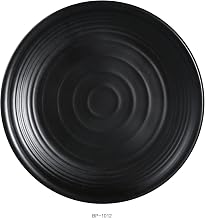Yanco Asian Style Black Pearl Melamine with Matting Surface 12" ROUND PLATE box of 12