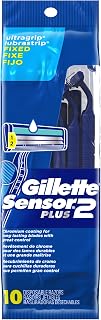 Gillette Sensor2 Plus Men's Disposable Razors, 10 Count