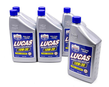 10276 10W30 Conventional 6 x 1 qt. SAE High Performance Motor Oil - Set of by Lucas Oil – 1 qt", Plastic, Model 155423