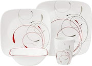 Corelle Square 16-Piece Dinnerware Set, Splendor, Service for 4