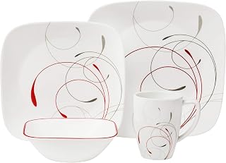 Corelle Square 16-Piece Dinnerware Set, Splendor, Service for 4