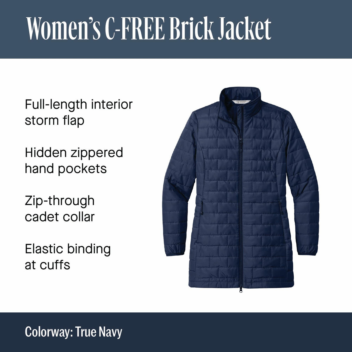 Women's Brick Jacket by Port Authority – XX-Large, Polyester, True Navy, Model L854