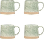 10 Strawberry Street Rhea Mug, Green, Set of 4