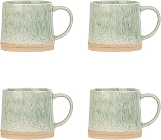 10 Strawberry Street Rhea Mug, Green, Set of 4