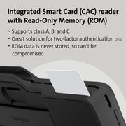 Blackbelt Rugged Case with Integrated Smart Card Reader (CAC) for Surface Pro 8 () by Kensington – Polycarbonate, Black, Model K97620WW