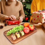 Ayiaren Acacia Wood Serving Tray, 16 x 10 Inch, Brown