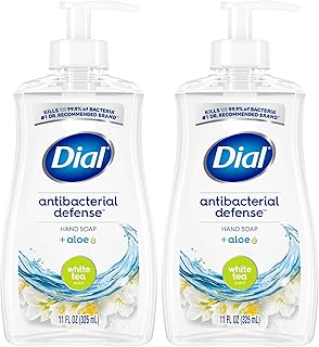 Dial Antibacterial Liquid Hand Soap, White Tea, 11 Fl Oz (Pack of 2)