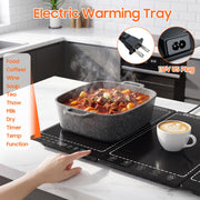 Huiongs Electric Warming Tray, 3 Modular Panels, Black