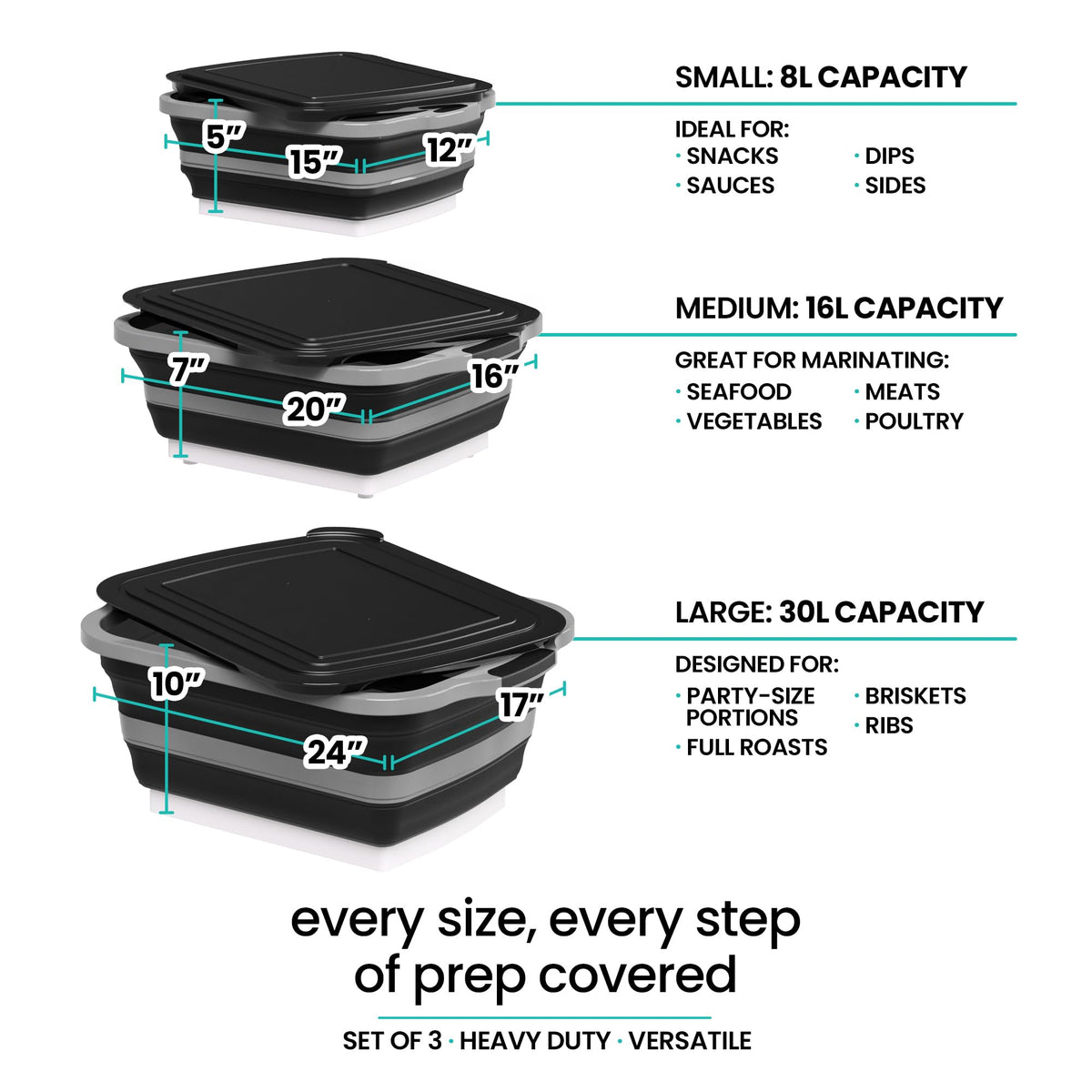 Modern Innovations Black / 3 Bus Tubs