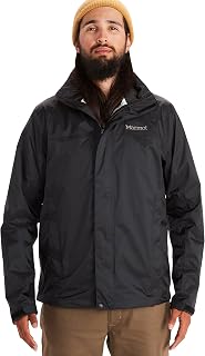 MARMOT Men's Precip Lightweight Waterproof Rain Jacket, Black, Medium