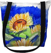 Betsy Drake TY775S 13 x 13 in. Gold Rising Sunflower Small Tote Bag