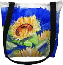 Betsy Drake TY775S 13 x 13 in. Gold Rising Sunflower Small Tote Bag