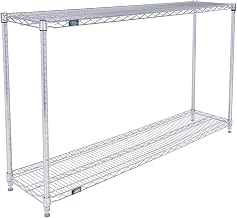 Nexel ESD, 2 Tier, Wire Shelving Starter Unit, 60" W x 14" D x 34" H