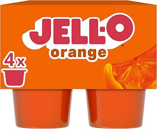 Jell-O Gelatin Snack Cups, 4 ct, Original Orange, 6 oz
