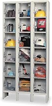 Safety View Plus 6-Tier Locker - 12X15x12" Openings - 3 Lockers Wide - Set-Up - Parchment